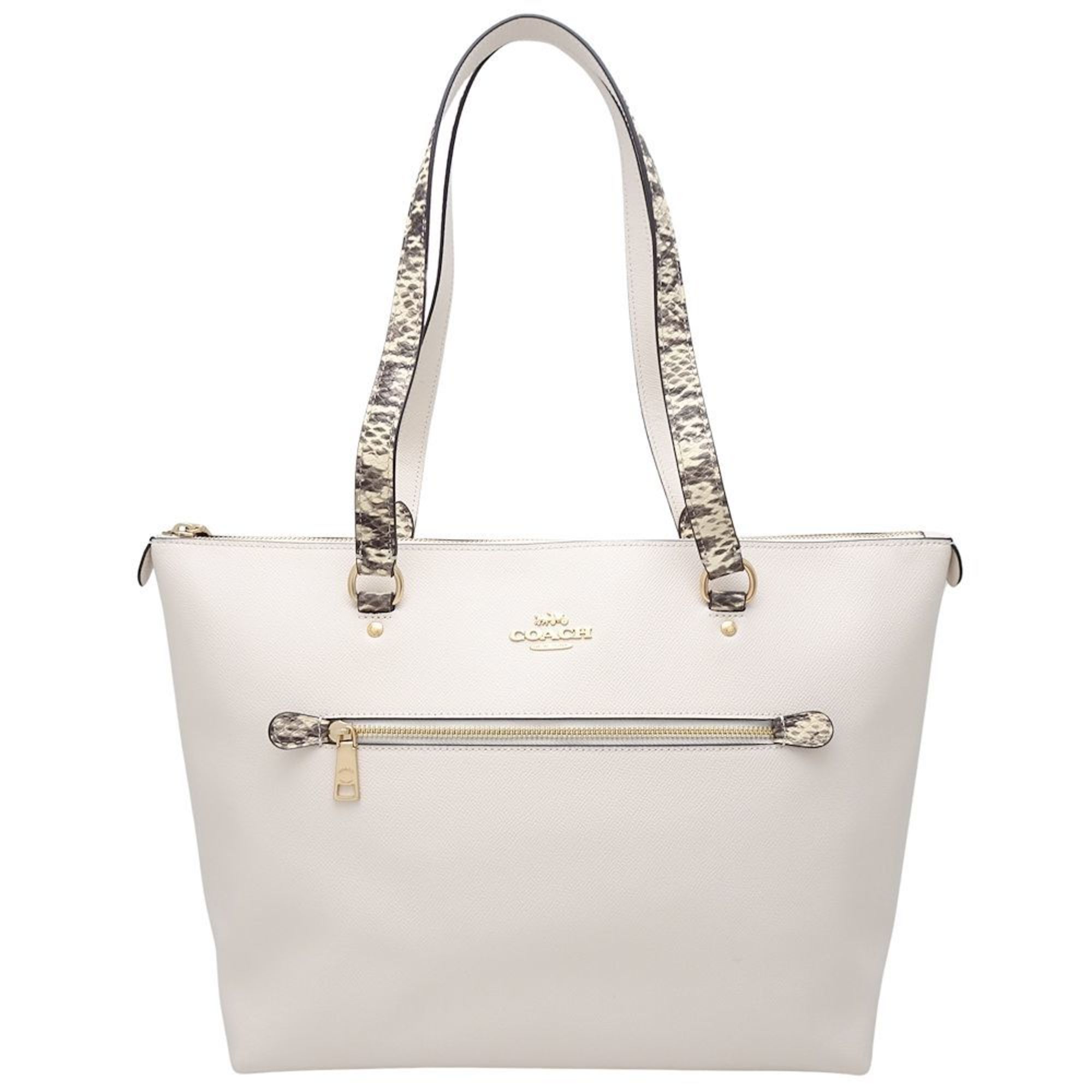 COACH F88234 Tote Bag Embossed Leather x White Outlet 351572