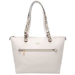 COACH F88234 Tote Bag Embossed Leather x White Outlet 351572