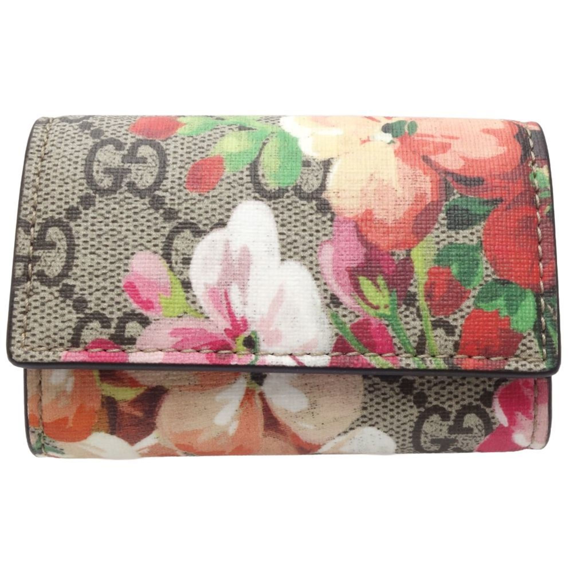 GUCCI Gucci Key Case 410084 GG Blooms Canvas Beige Rose 180674 ☆