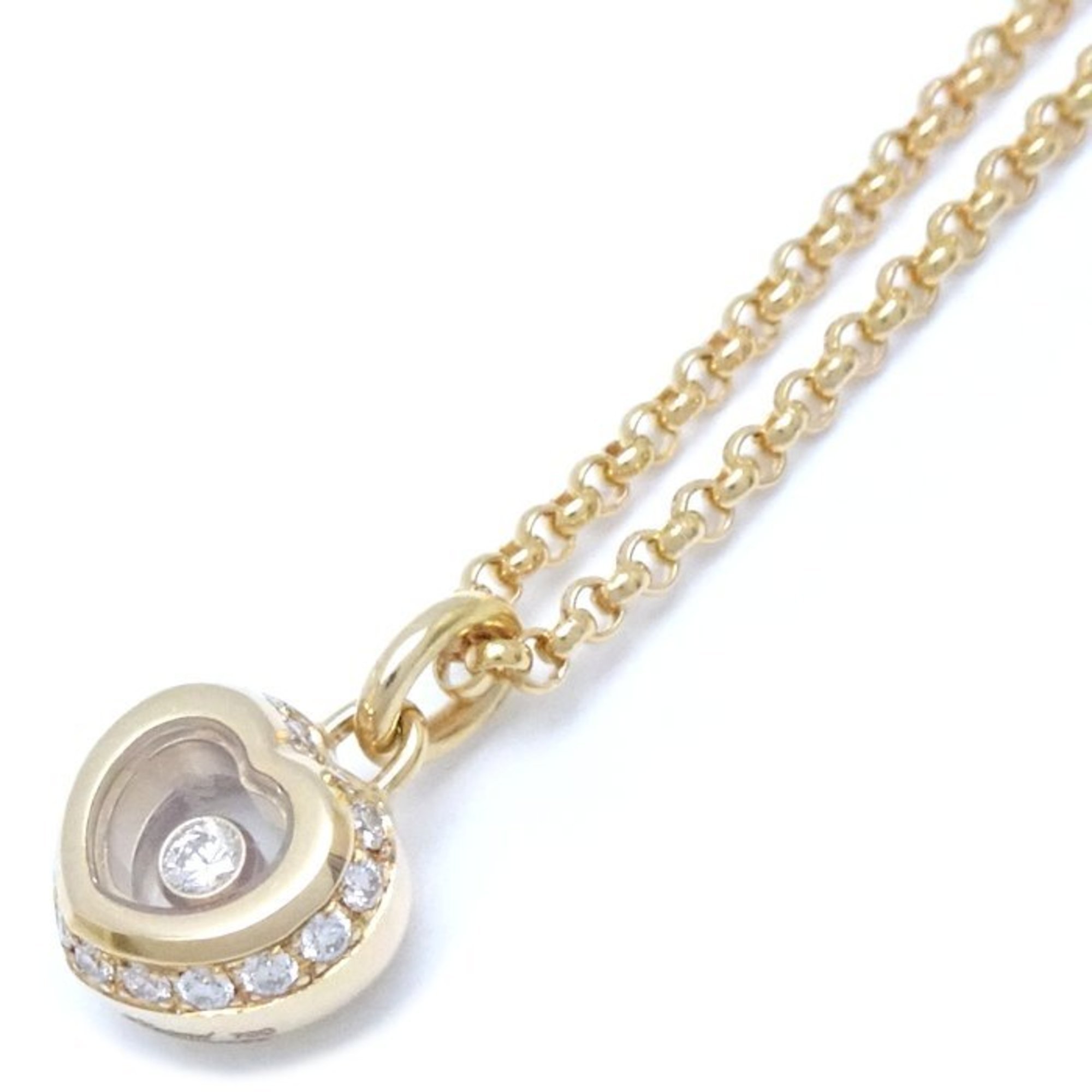 Chopard Happy Diamond Heart Necklace 799008-0001 K18YG Yellow Gold 292366