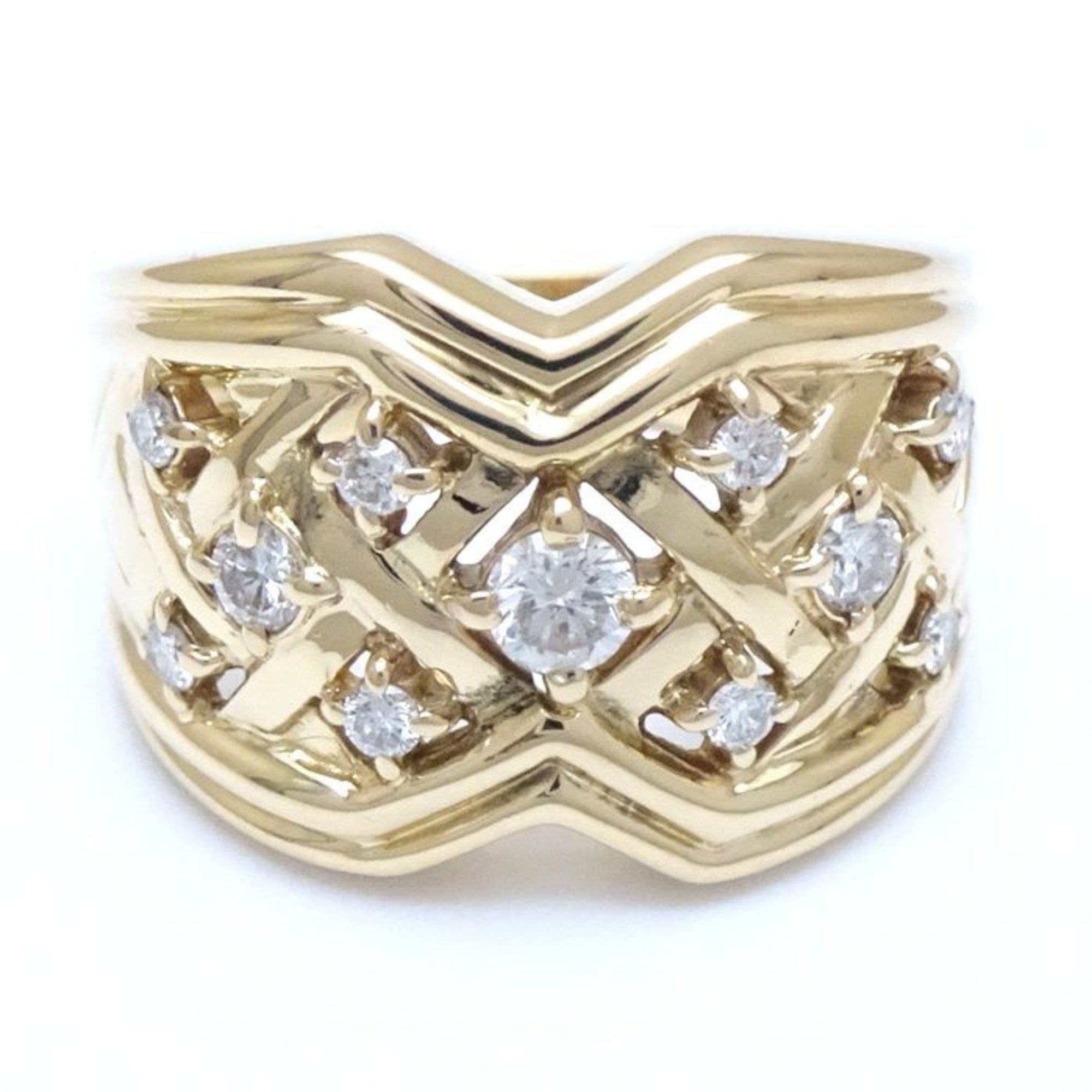 CELINE Diamond Ring 0.32ct K18YG Yellow Gold 292392