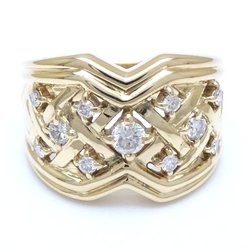 CELINE Diamond Ring 0.32ct K18YG Yellow Gold 292392