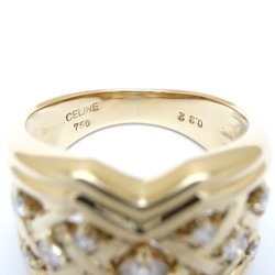 CELINE Diamond Ring 0.32ct K18YG Yellow Gold 292392