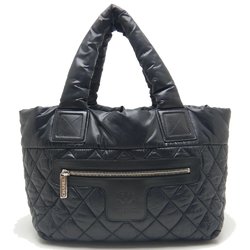 CHANEL Coco Cocoon PM 8610 Tote Bag Nylon x Leather Black 252103