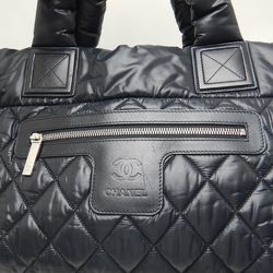 CHANEL Coco Cocoon PM 8610 Tote Bag Nylon x Leather Black 252103