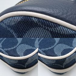 COACH C2822 Shoulder Bag Canvas x Leather Navy White 351600