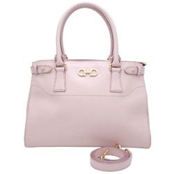 Salvatore Ferragamo GG-21D940 2-Way Bag Gancini Leather Pink 351628