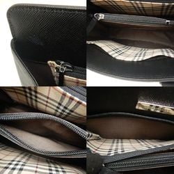 BURBERRY Handbag Saffiano Leather Black 252060