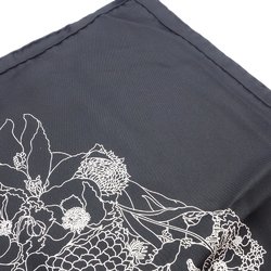 HERMES Scarf Carre 90 Robe Legere Silk Black White 180704