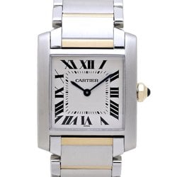 CARTIER Tank Francaise MM W51006Q4 Complete Stainless Steel xK18YG Yellow Gold Ladies 130254 Watch