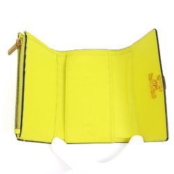 Tod's Tri-fold Wallet Leather Yellow Women's r10125i