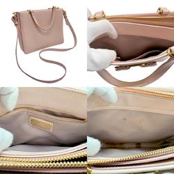 Salvatore Ferragamo Shoulder Bag Handbag Vara Ribbon Leather Light Pink Women's z2174