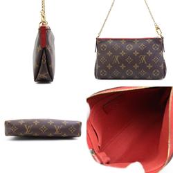 Louis Vuitton LOUIS VUITTON Handbag Shoulder Bag Monogram Pallas Scratch Canvas Brown Red Gold Women's M41638 e58972a