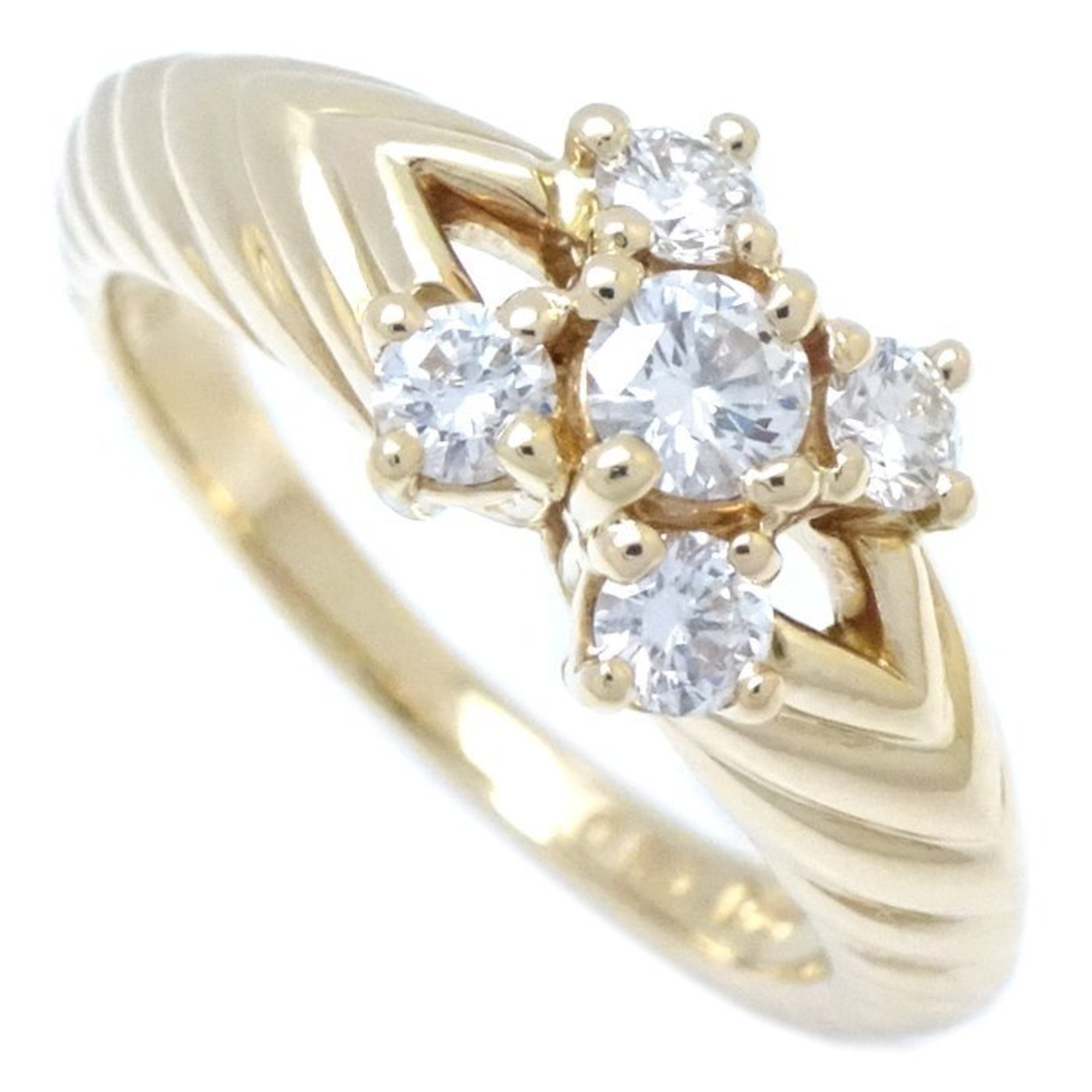 Christian Dior Diamond Ring 0.54ct K18YG Yellow Gold 292360