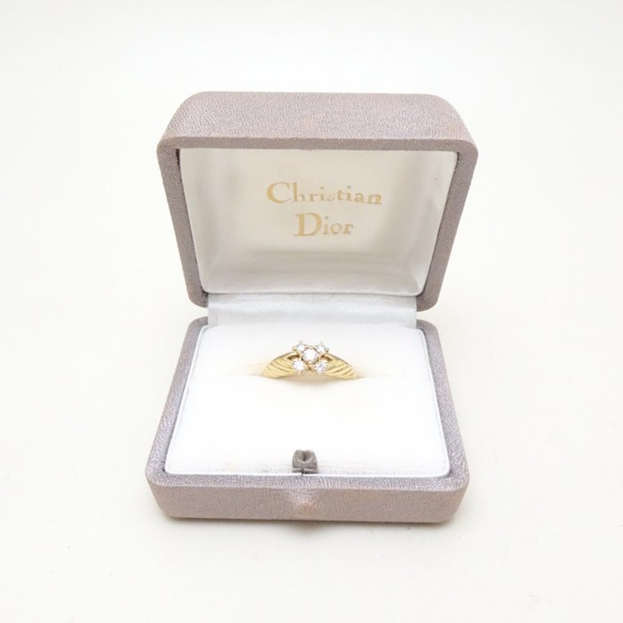 Christian Dior Diamond Ring 0.54ct K18YG Yellow Gold 292360