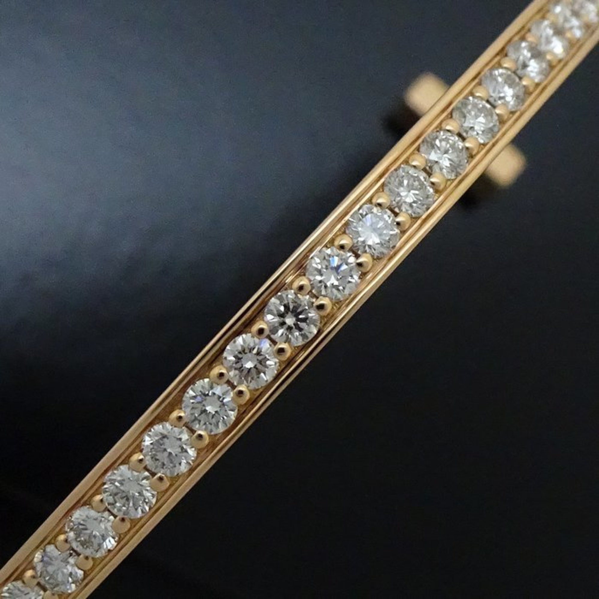 TIFFANY&Co. Tiffany T One Narrow Diamond Hinge Bangle Extra Large K18RG Rose Gold 292376