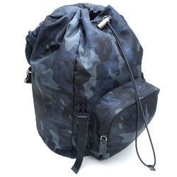 PRADA Prada V135 Backpack Camouflage Nylon BLEU 351606