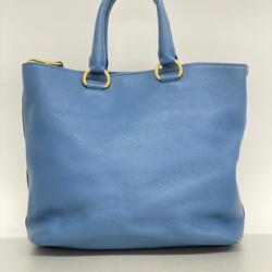 Prada handbag leather blue ladies