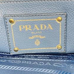 Prada handbag leather blue ladies