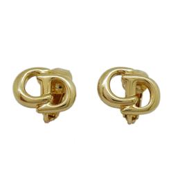 Christian Dior Earrings CD GP Plated Gold Women's