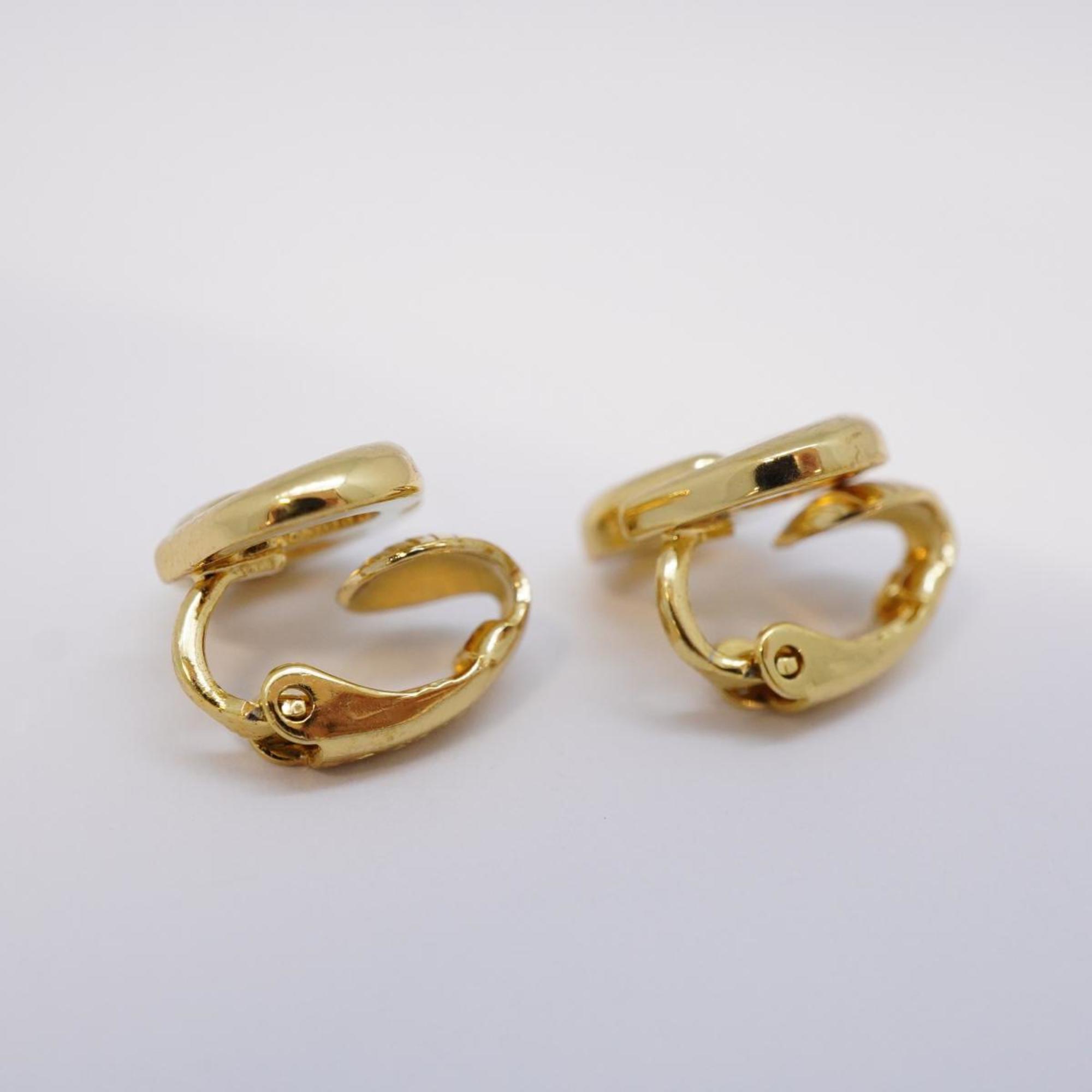 Christian Dior Earrings CD GP Plated Gold Women's