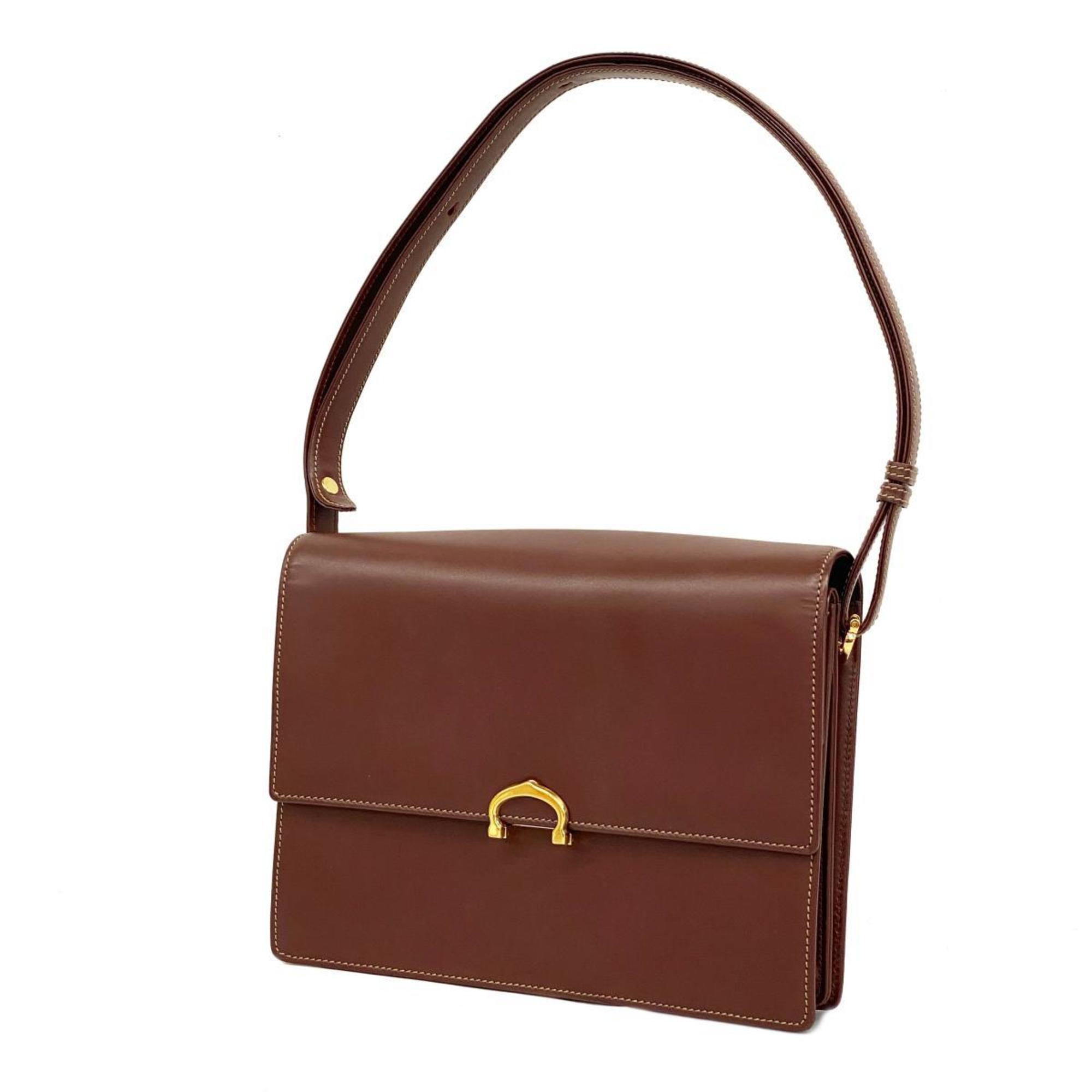 Cartier Shoulder Bag Must Leather Ladies