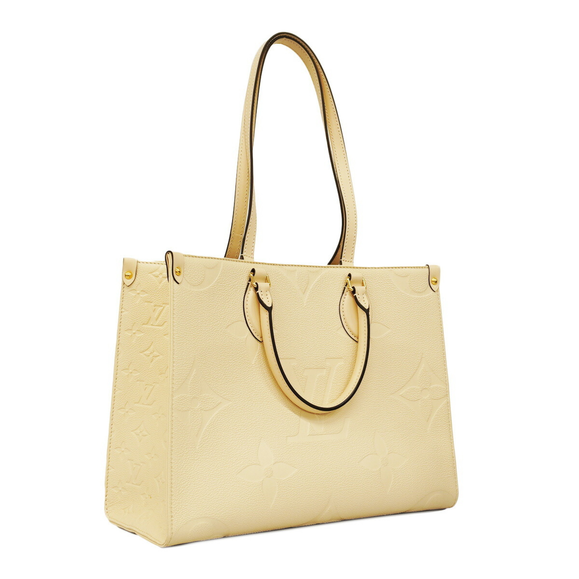 Louis Vuitton Handbag Monogram Empreinte On the Go M46531 Creme Ladies