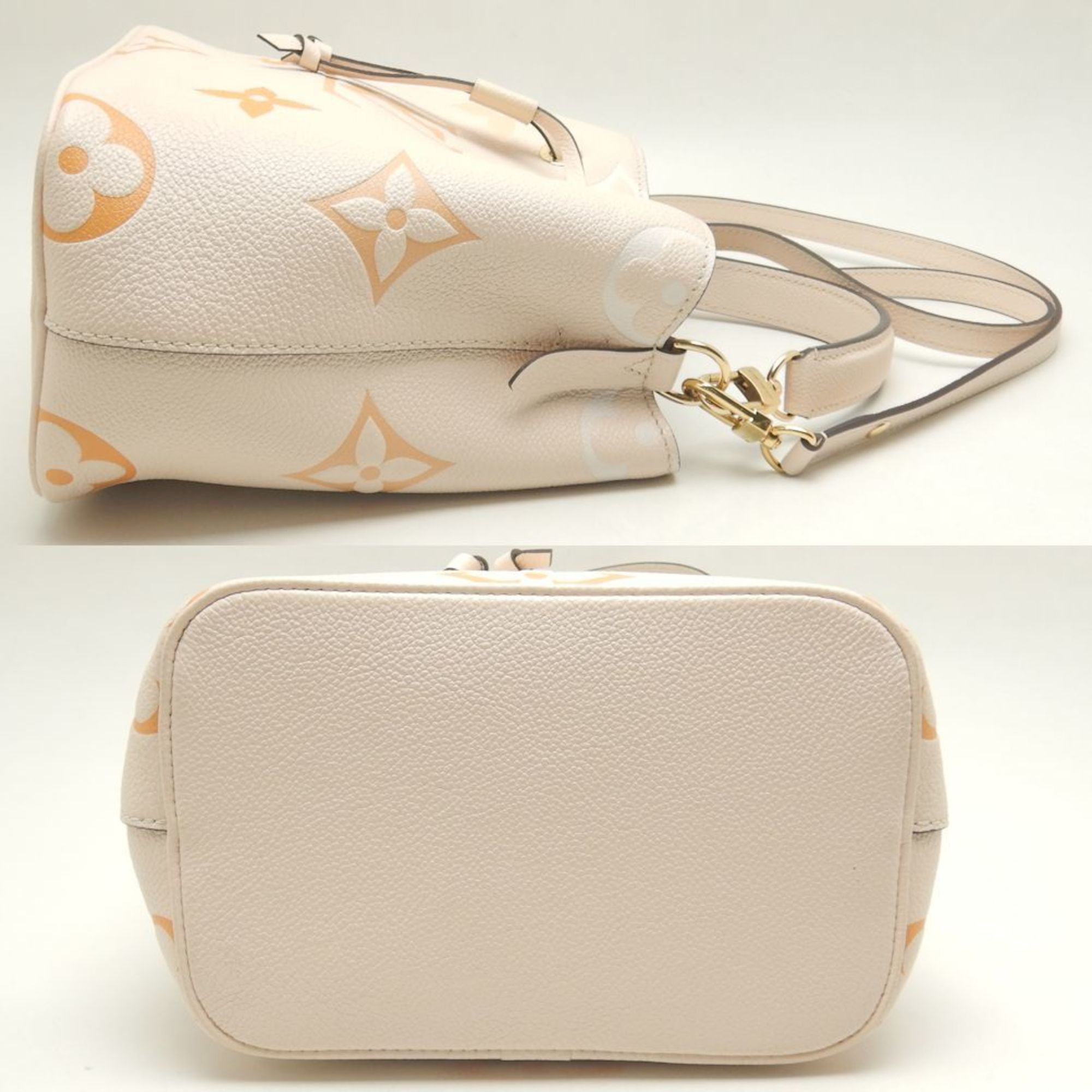 LOUIS VUITTON Louis Vuitton Monogram Empreinte NeoNoe BB M45716 Handbag Crème Saffron 252105