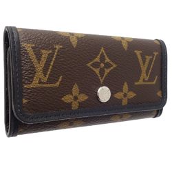 LOUIS VUITTON Louis Vuitton Key Case M60165 Multicle 6 6-ring Brown Black 180691