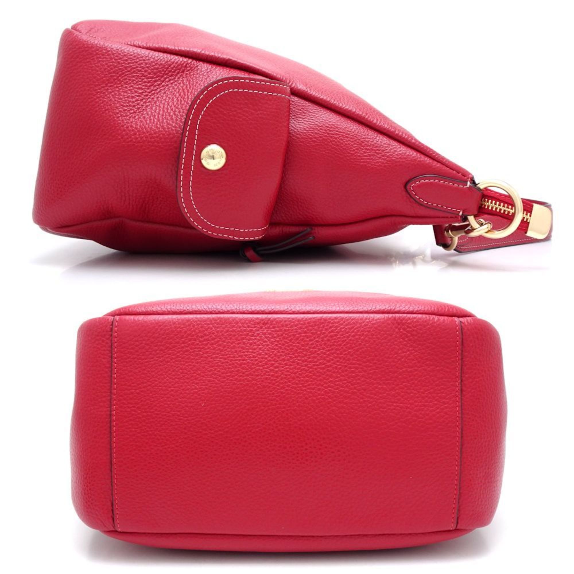 COACH 6152 2Way Bag Leather Red 351573