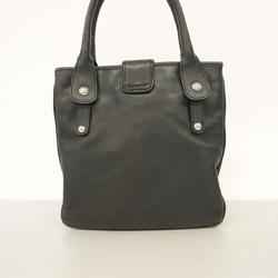 Salvatore Ferragamo Tote Bag Gancini Leather Black Women's