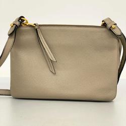 Prada shoulder bag leather beige ladies