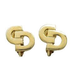 Christian Dior Earrings CD GP Plated Gold Women's