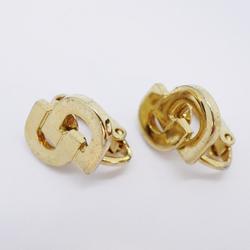 Christian Dior Earrings CD GP Plated Gold Women's