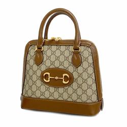 Gucci handbag horsebit 621220 leather brown ladies