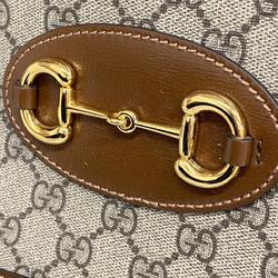 Gucci handbag horsebit 621220 leather brown ladies