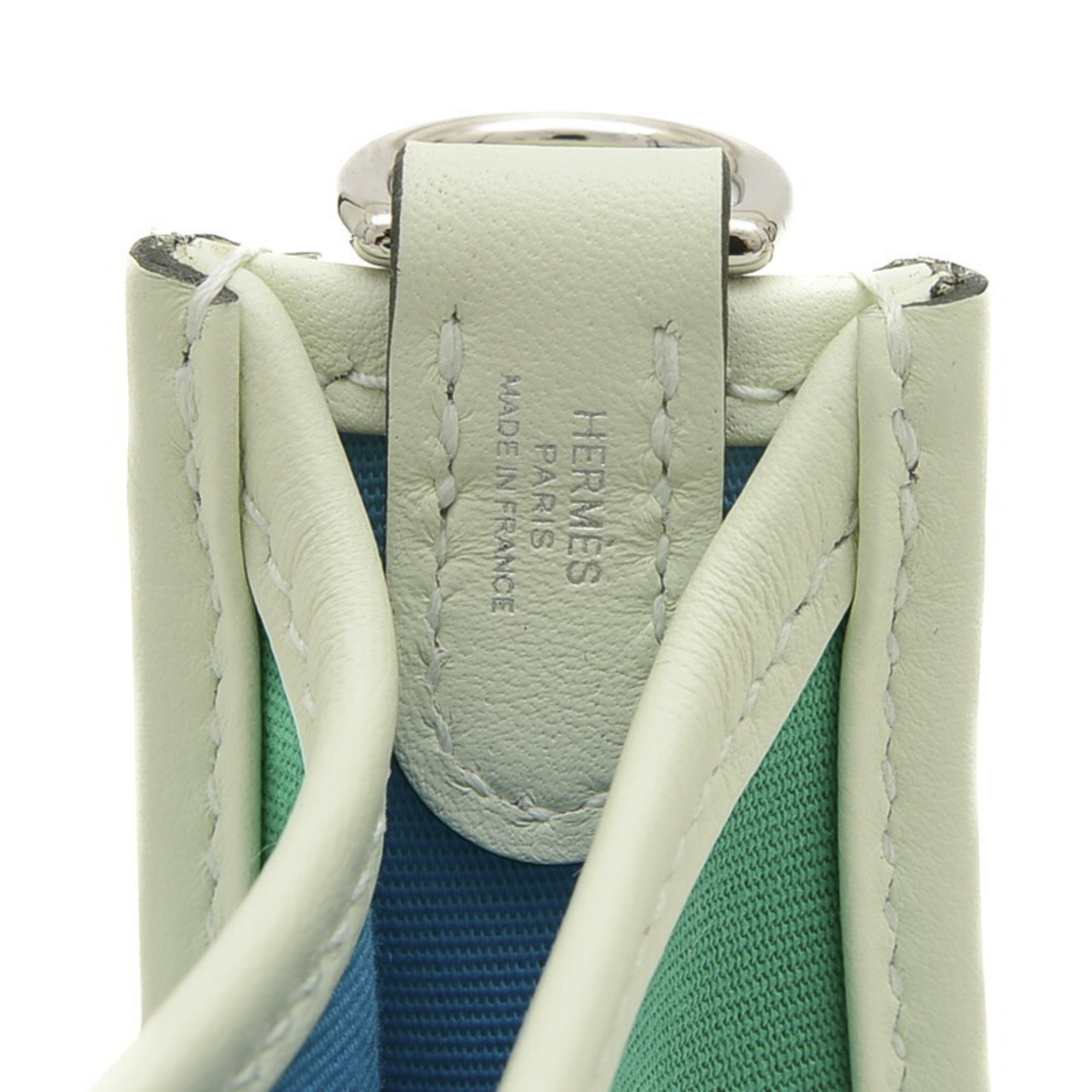 Hermes Neo Evelyn Shoulder Bag Toile Officier Mint Blue Vert Fizz Double Stamp