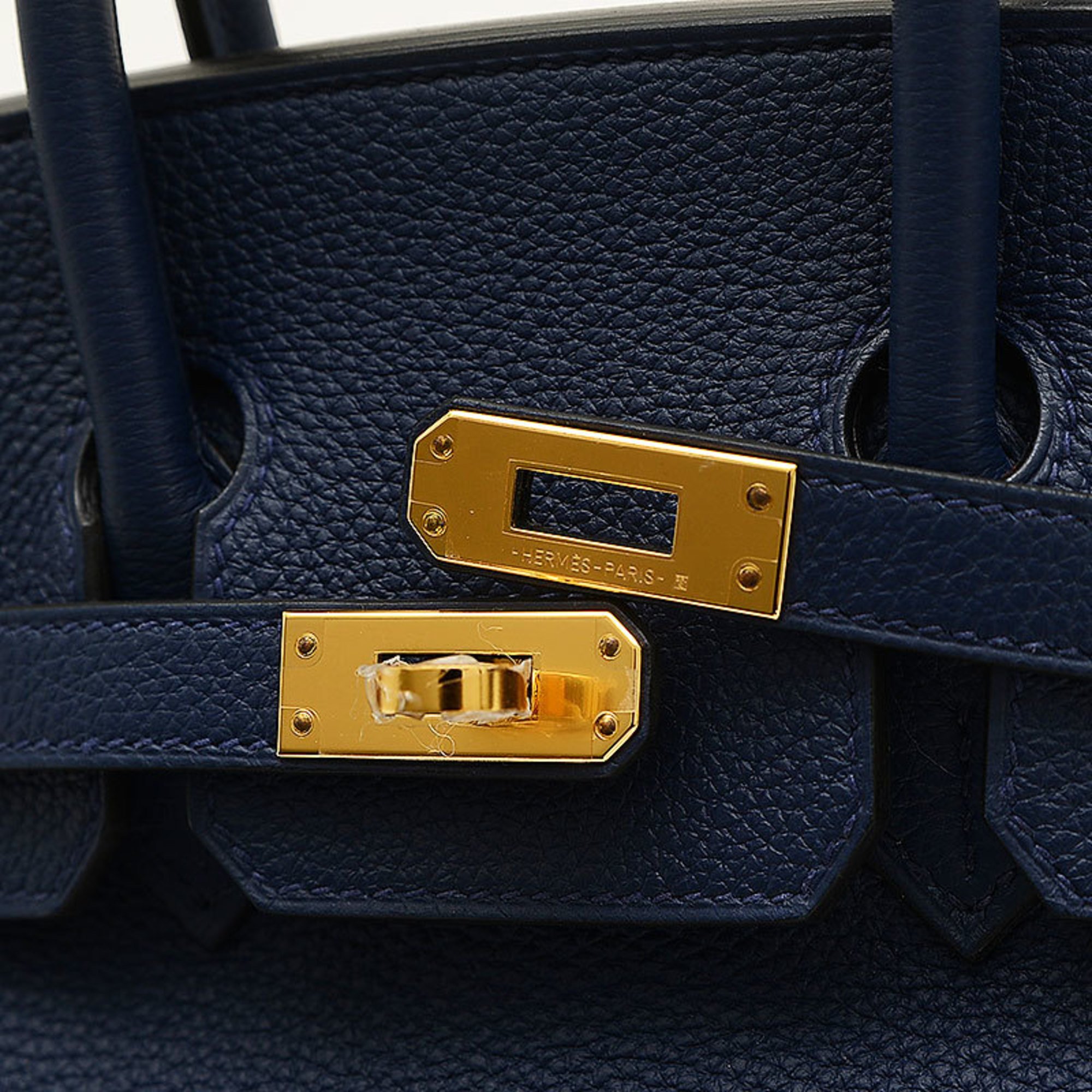 Hermes Birkin 25 Handbag Togo Blue Sapphire B Stamp