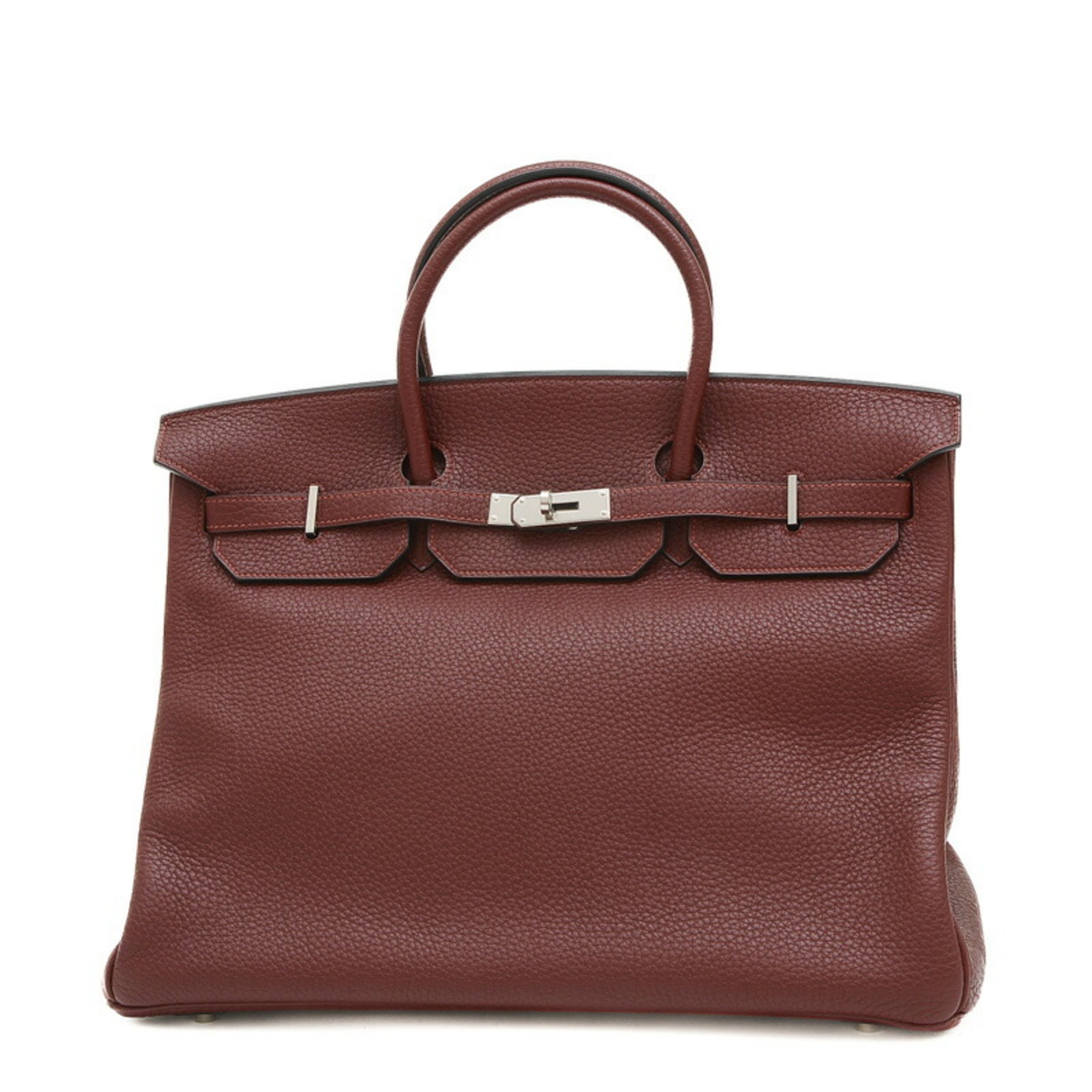 Hermes Birkin 40 Handbag Fjord Rouge Ash M Engraved