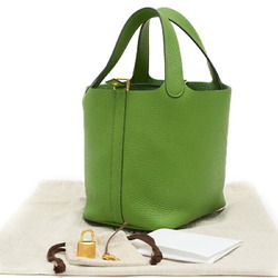 Hermes Picotin Lock PM 18 Handbag Taurillon Clemence Vert Yucca B Stamp