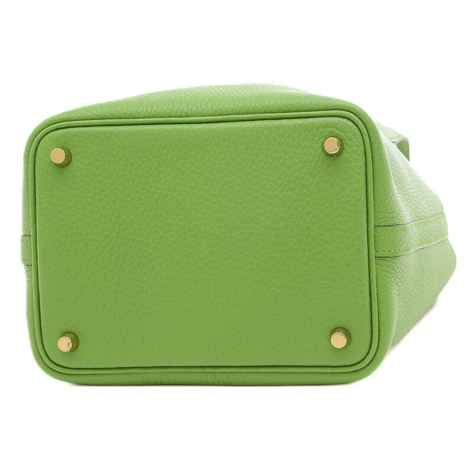 Hermes Picotin Lock PM 18 Handbag Taurillon Clemence Vert Yucca B Stamp