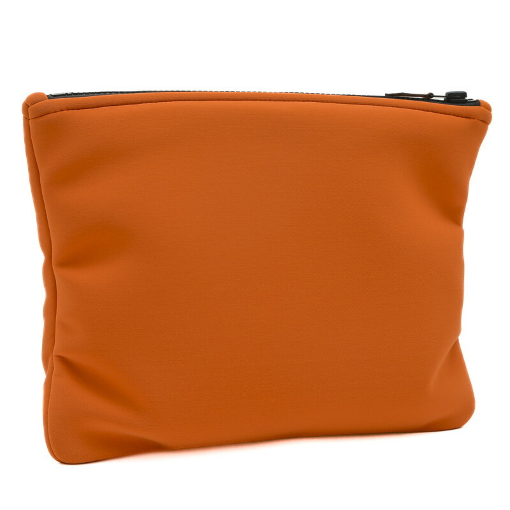 Hermes Trues Blatt GM Pouch Orange Clutch Bag