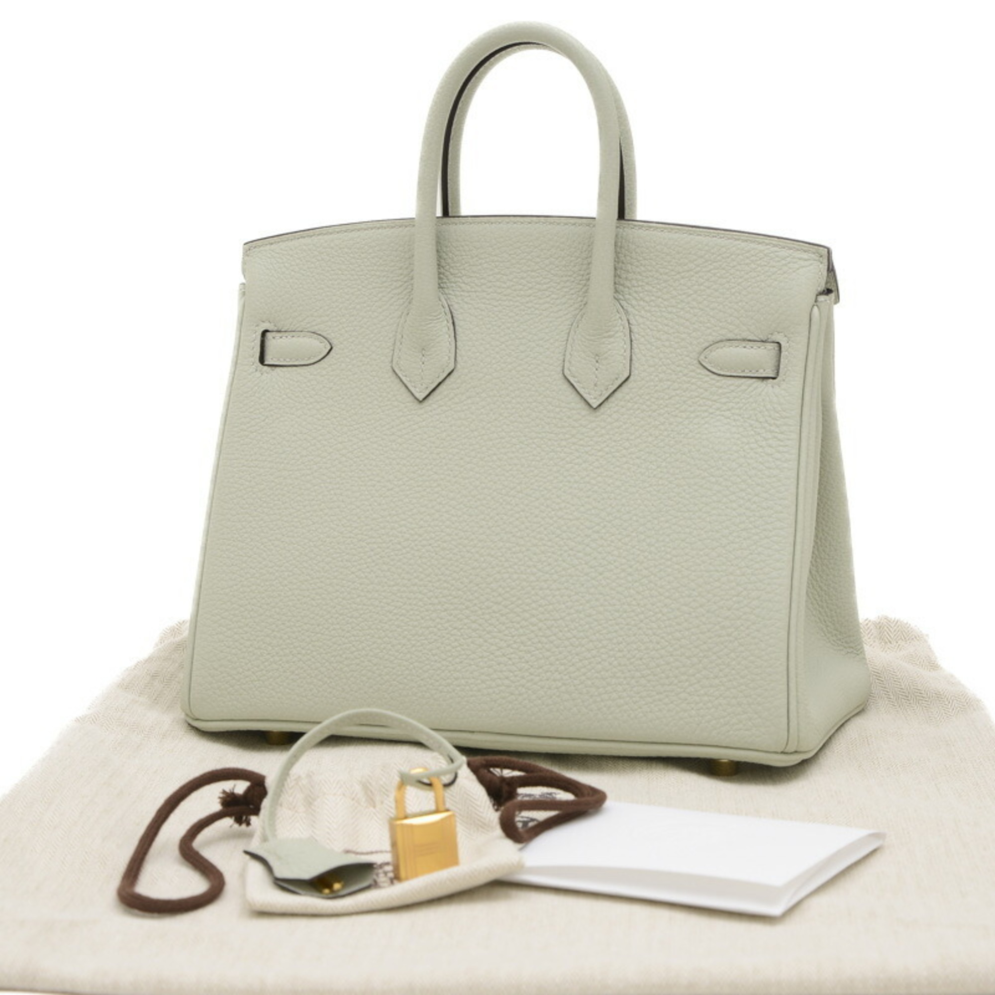 Hermes Birkin 25 Handbag Togo Greenevé B Stamp