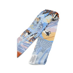 Hermes Twilly Scarf - Freedom En Liberte! Blue 100% Silk