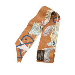 Hermes Twilly Scarf Odyssey Brown 100% Silk