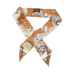 Hermes Twilly Scarf Odyssey Brown 100% Silk