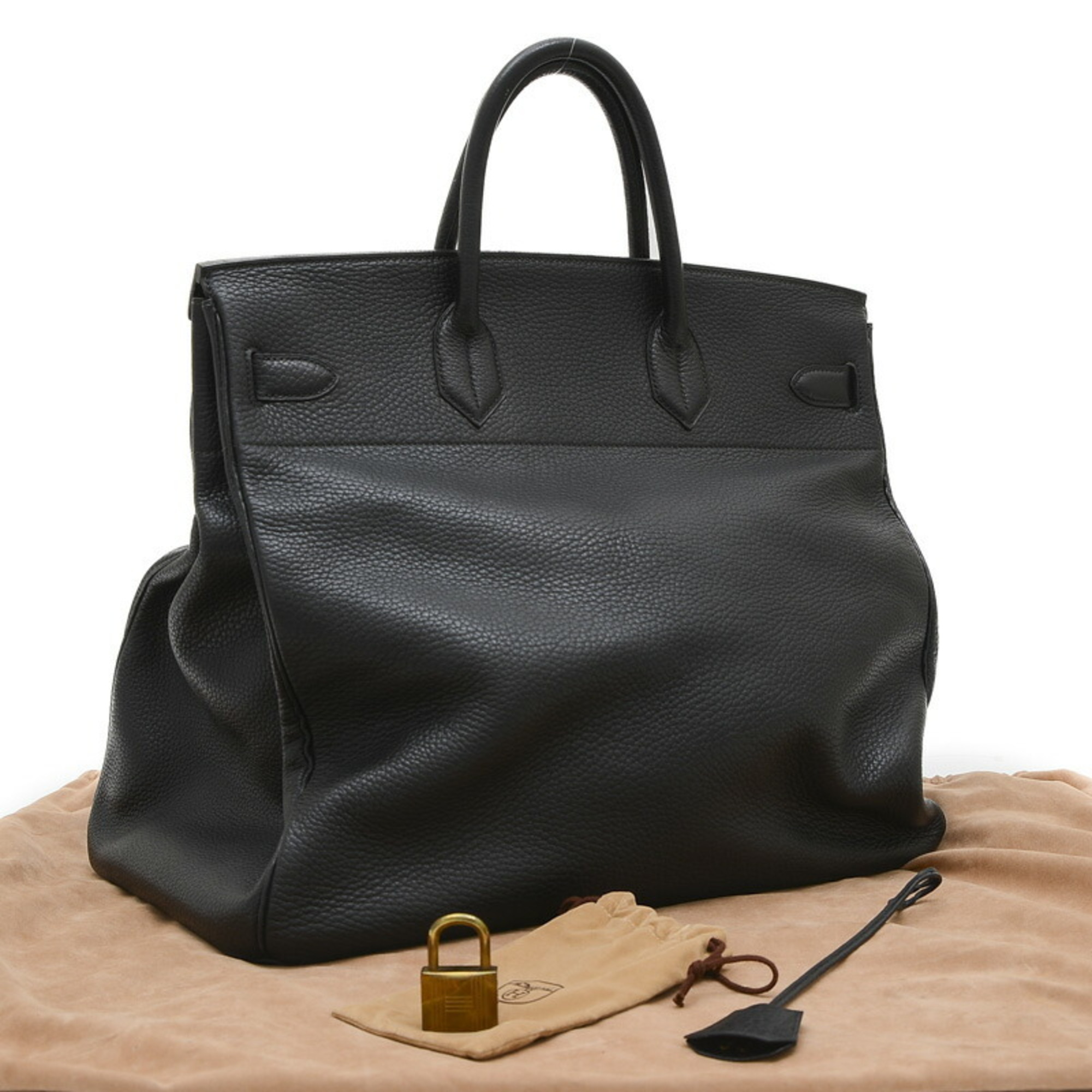 Hermes Haute Couture 45 Handbag Fjord Black V Stamp