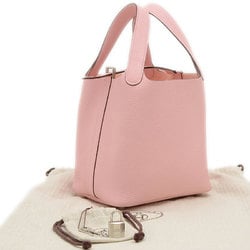 Hermes Picotin Lock PM 18 Handbag Taurillon Rose Sakura B Stamp