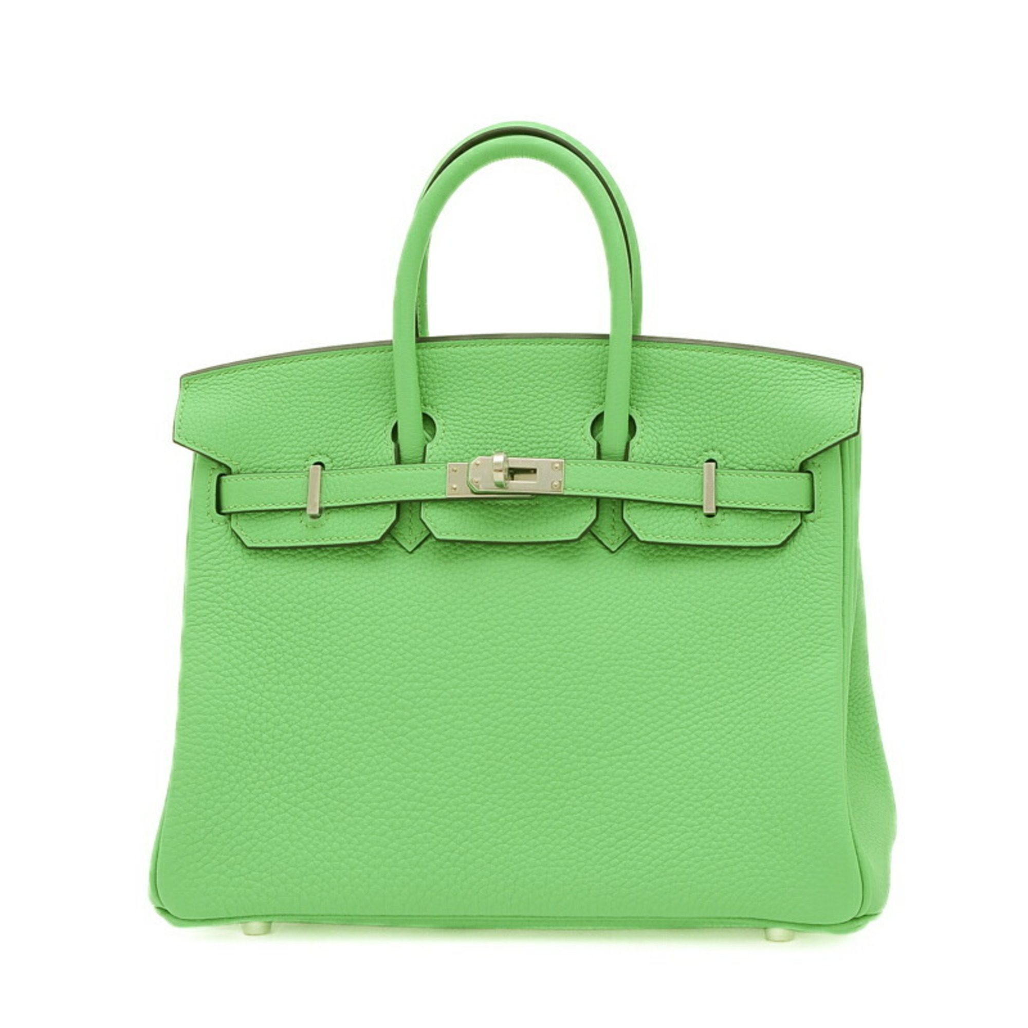 Hermes Birkin 25 Handbag Togo Vert Comic B Stamp