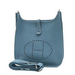 Hermes Evelyn 3 PM Shoulder Bag Taurillon New Blue Jean W Engraved